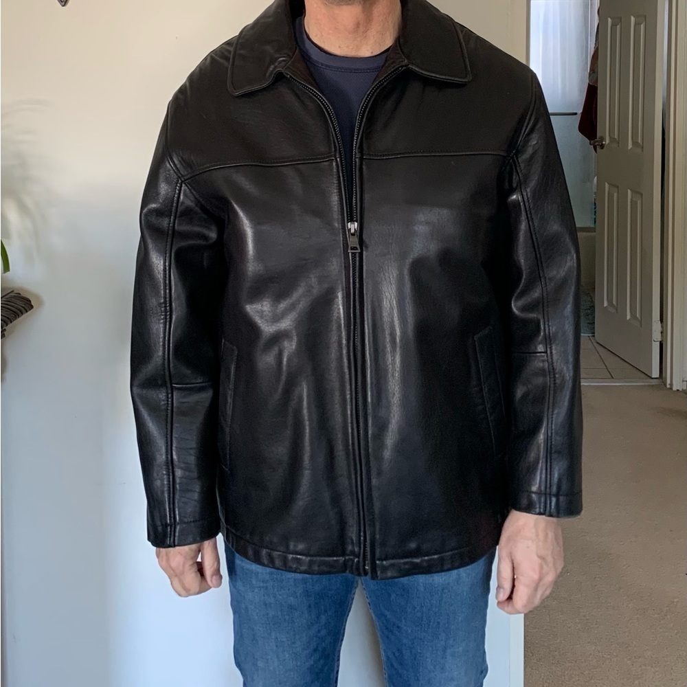 Knoles & Carter Italian Lamb Skin Vtg Leather Jacket- L